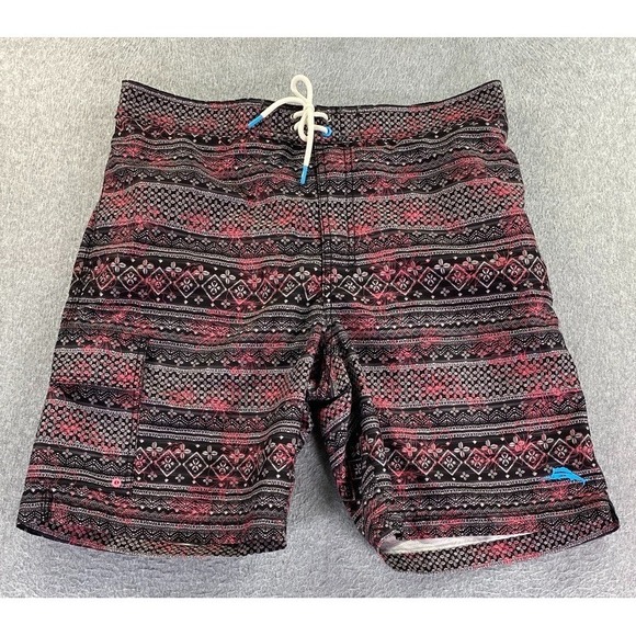 Tommy Bahama Other - Tommy Bahama Swim Trunks Men's L Tropical Pink Black Lined Swim Surf Beach